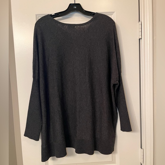 Charcoal Grey V-neck Sweater | Women's Medium - Picture 2 of 5